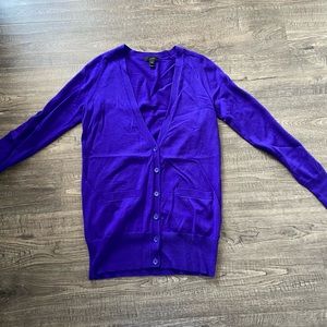 J. Crew vibrant blue cardigan